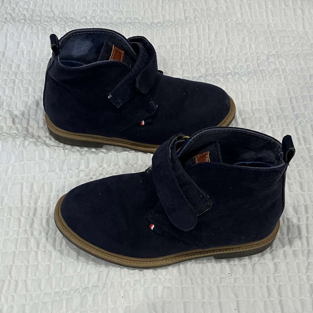 Tommy Hilfiger Kids Dark Blue Suede Boots